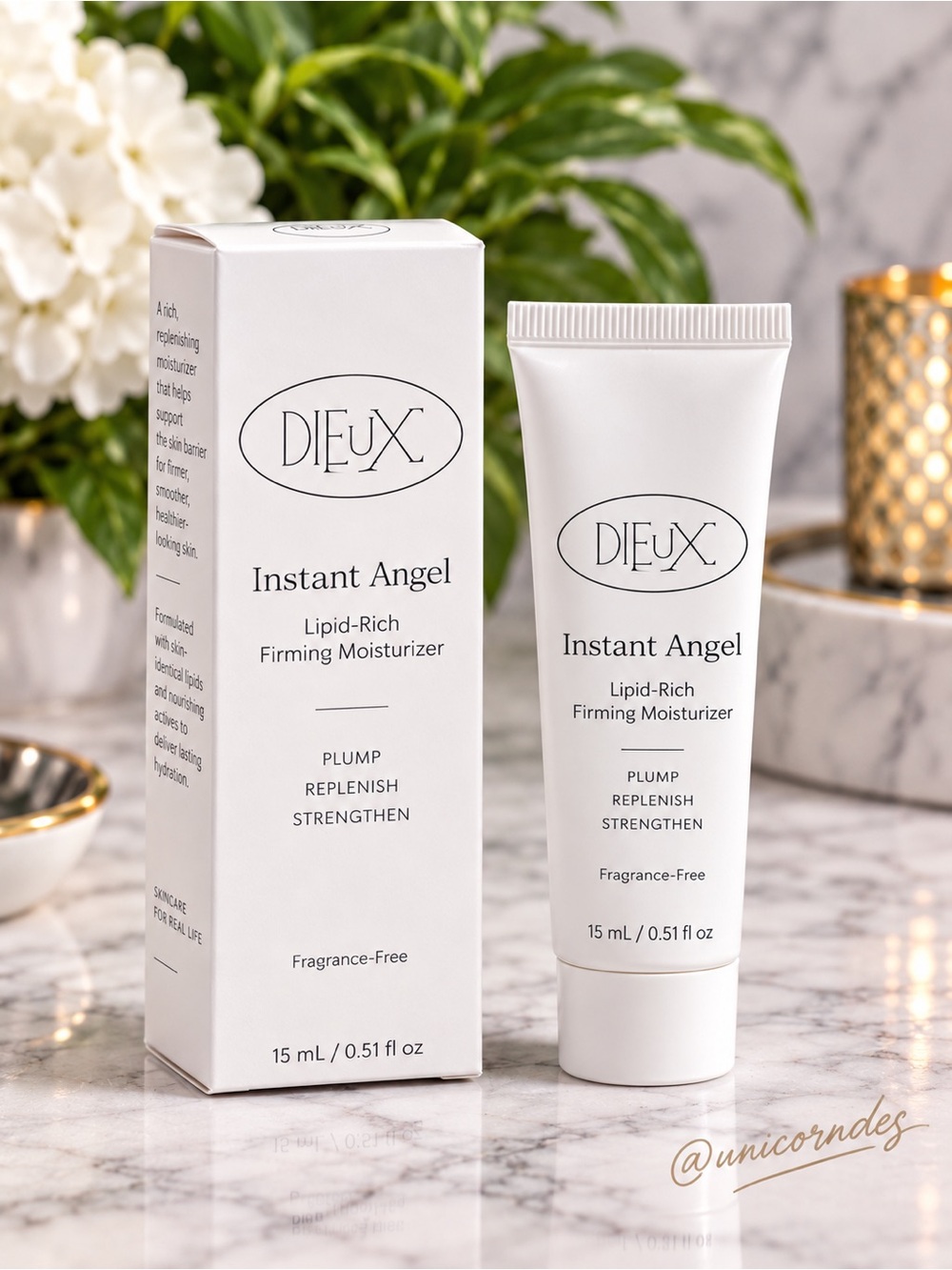Dieux Instant Angel Lipid-Rich Firming Moisturizer 15mL Fragrance-Free